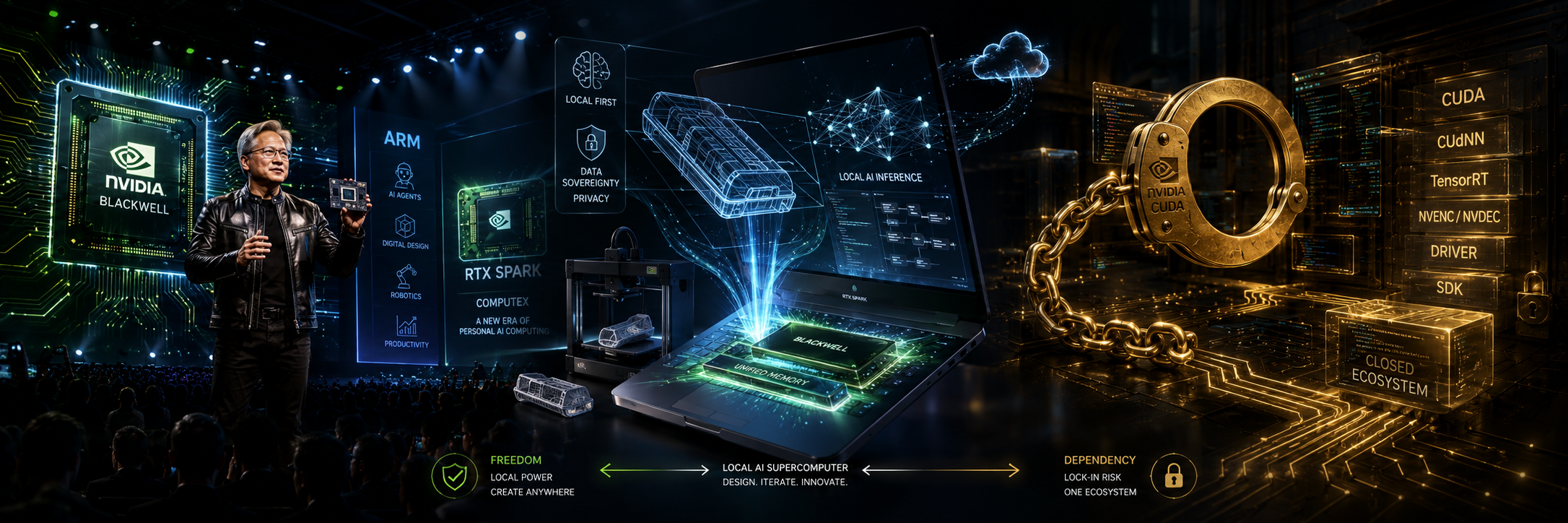 Nvidias RTX Spark & der Computex-Hype: Visionärer Quantensprung oder die nächste goldene CUDA-Handschelle?