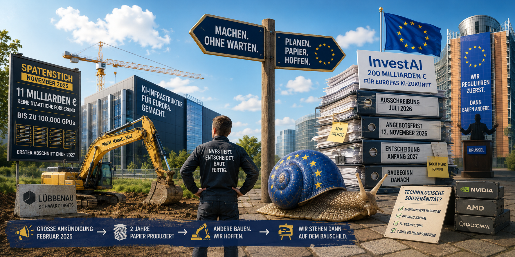 Europas KI-Strategie: Erst Ankündigung, dann Ausschreibung